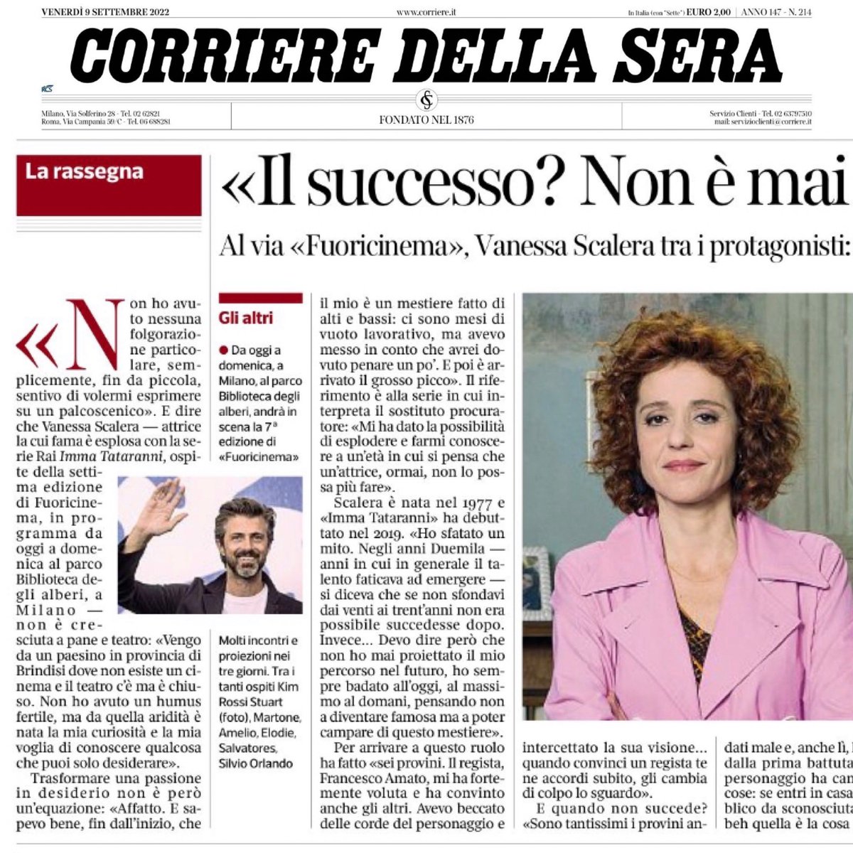 Paolo Baldini (@pabaldini) on Twitter photo 🔴 <a href="/Corriere/">Corriere della Sera</a> <a href="/pabaldini/">Paolo Baldini</a> #MarilynMag 🌍 Buy, Scalera, i fratelli Soldini, Rossi Stuart, Salvatores, Amelio, Lo Cascio, Virzì, Silvio Orlando, Mezzapesa ed Elodie 🫵🫵🫵 9-11 sett. alla Biblioteca degli Alberi a Milano FUORICINEMA 🫴 intervista a #VanessaScalera di <a href="/ChiaraMaff/">Chiara Maffioletti</a> 🔴 <a href="/Corriere/">Corriere della Sera</a> <a href="/pabaldini/">Paolo Baldini</a> #MarilynMag 🌍 Buy, Scalera, i fratelli Soldini, Rossi Stuart, Salvatores, Amelio, Lo Cascio, Virzì, Silvio Orlando, Mezzapesa ed Elodie 🫵🫵🫵 9-11 sett. alla Biblioteca degli Alberi a Milano FUORICINEMA 🫴 intervista a #VanessaScalera di <a href="/ChiaraMaff/">Chiara Maffioletti</a>
