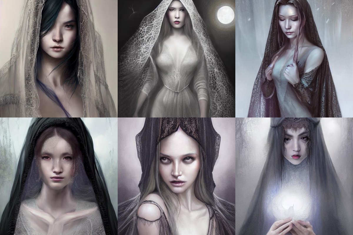 MalExemplar's tweet photo. Female sorceress, wearing sheer lace dress, beautiful face, dark hooded robes, moonlit, ghostly atmosphere, spirits, long dark hair,

AI generated art I created on @pixelz__ai

#ai #aiart #aiartcommunity #art #pixelzai

https://t.co/aTj88zb5hF https://t.co/hKOVKhjIpe
