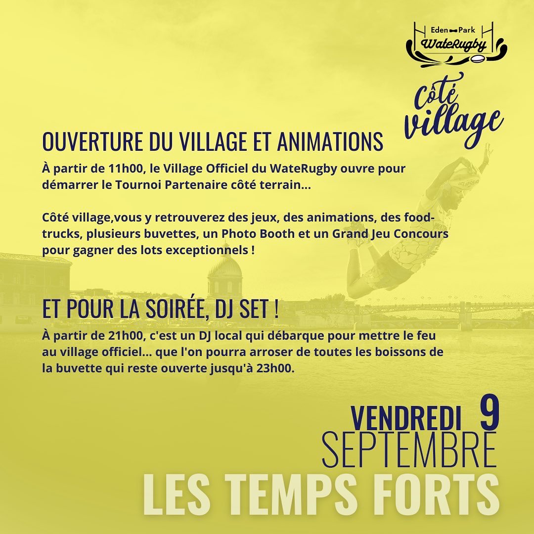 WateRugby's tweet photo. Day 2 ✅

C’est le programme du vendredi 🤩

Comme les années précédentes, le WateRugby Entreprise démarre pour journée de dingue 😍 https://t.co/W0IH19MTCW