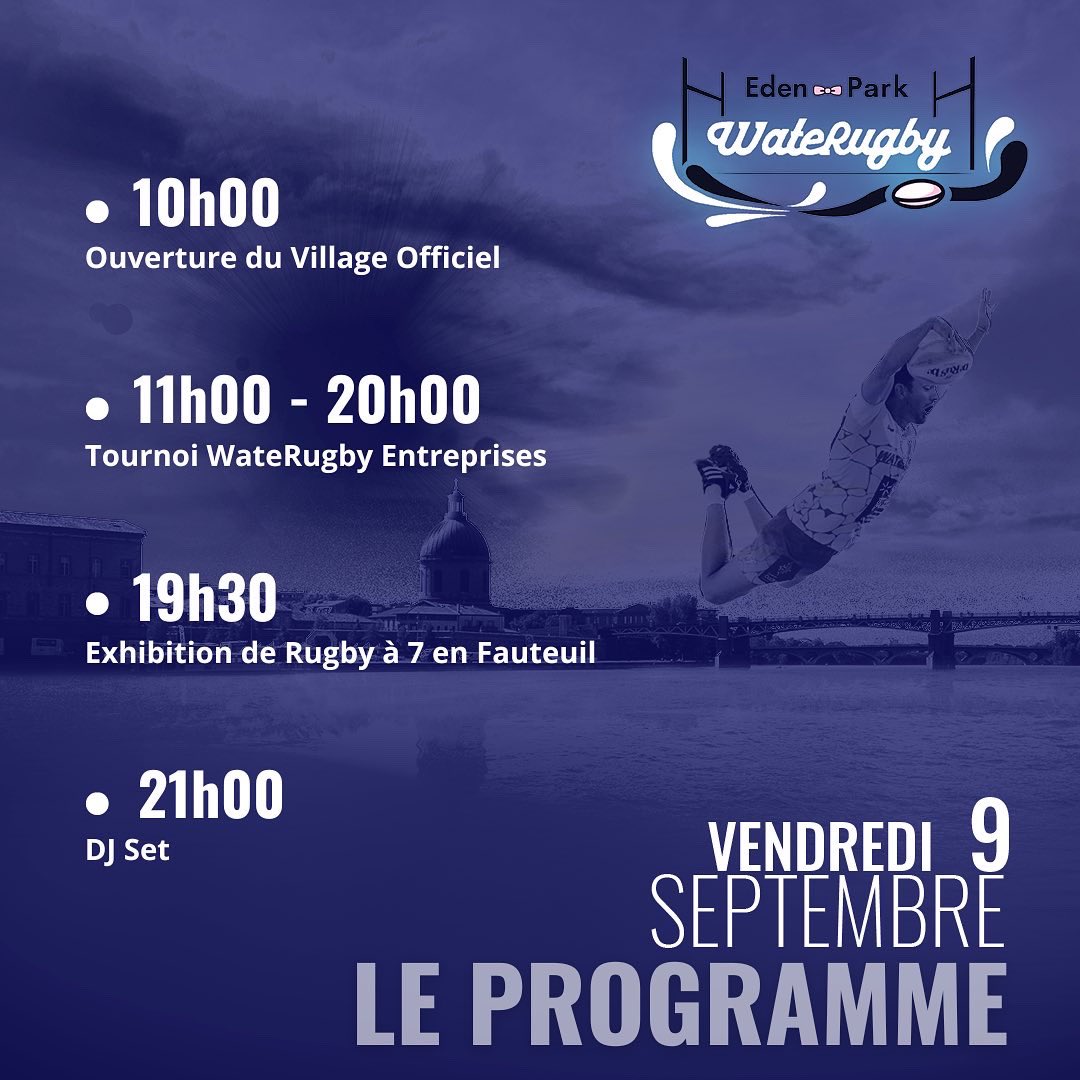 WateRugby's tweet photo. Day 2 ✅

C’est le programme du vendredi 🤩

Comme les années précédentes, le WateRugby Entreprise démarre pour journée de dingue 😍 https://t.co/W0IH19MTCW