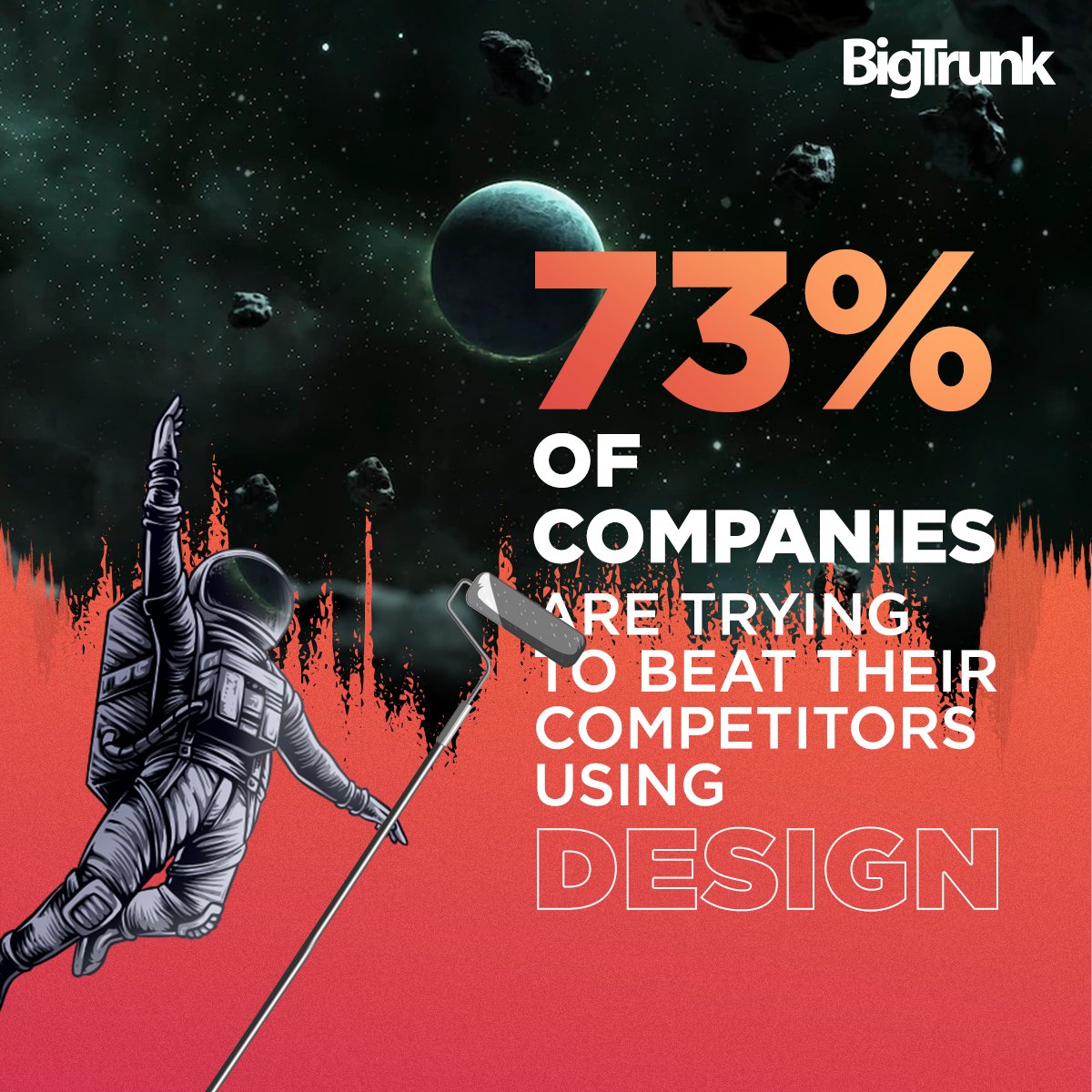 BigTrunkComm's tweet photo. Adobe’s research shows that many companies are spending money to improve their #design in order to stand out from the competition. They believe that even though they have limited product categories, the design options are unlimited. 🤔

#BigTrunk #MakeBigHappen #GraphicDesign https://t.co/Y4KruQlEZb