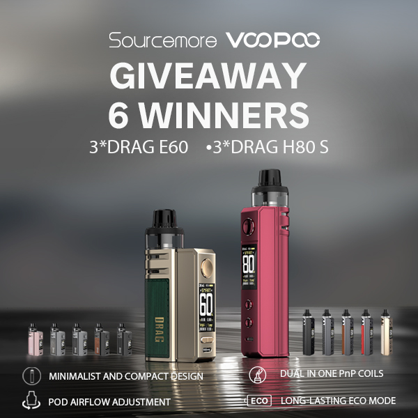 NEW RELEASE GIVEAWAY🎉🎉🎉

Here comes VOOPOO &amp; Sourcemore Giveaway!

Terms &amp; Conditions 👉 sourcemore.com/voopoo-drag-e6…

Stand a Chance to Win🎁
❤️Good Luck!

⚠ Warning: The device is used with e-liquid which contains addictive chemical nicotine. For Adult use only.