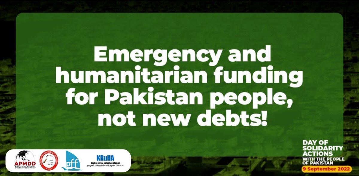 KRuHA_Indonesia's tweet photo. #CancelTheDebt
#StopIMFSurcharges!
#DemandClimateJustice #DebtJustice
#SolidaritywithPakistan https://t.co/EKRMNPAvRu