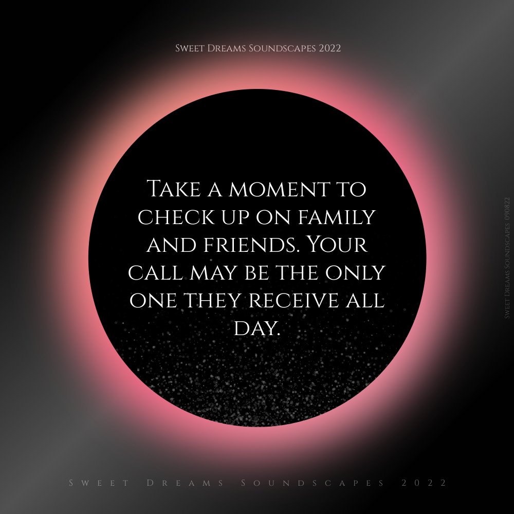 sweetsoundscape's tweet photo. #reachoutworld #Savealife #spreadlove #MentalHealthAwareness #mentalhealthsupport  #KindnessMatters #Kindness #call #text #family #friends #compassion #unity  #love #care https://t.co/nDp3DihBGJ