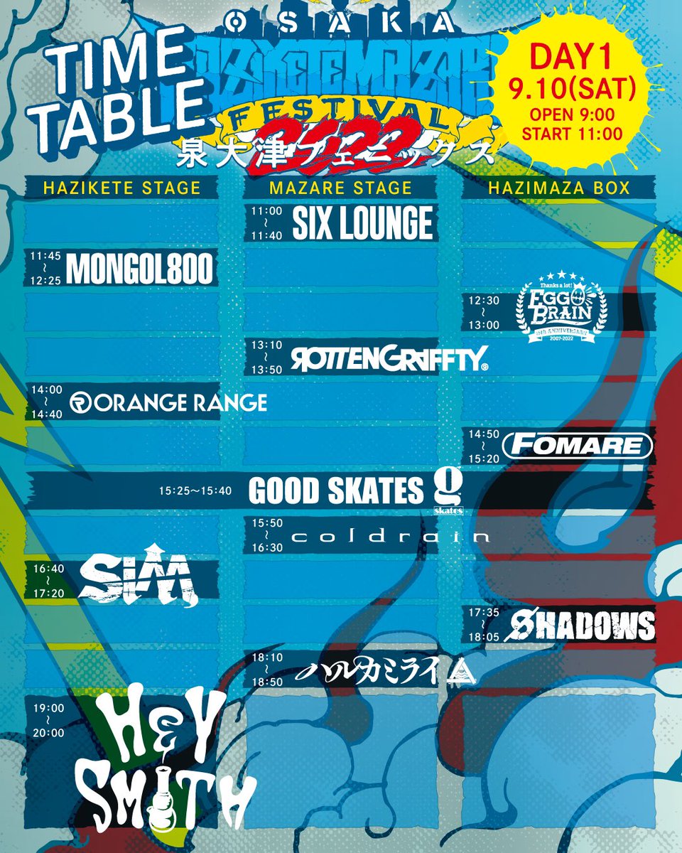HEY-SMITH Presents OSAKA HAZIKETEMAZARE FESTIVAL 2022】 GOODS