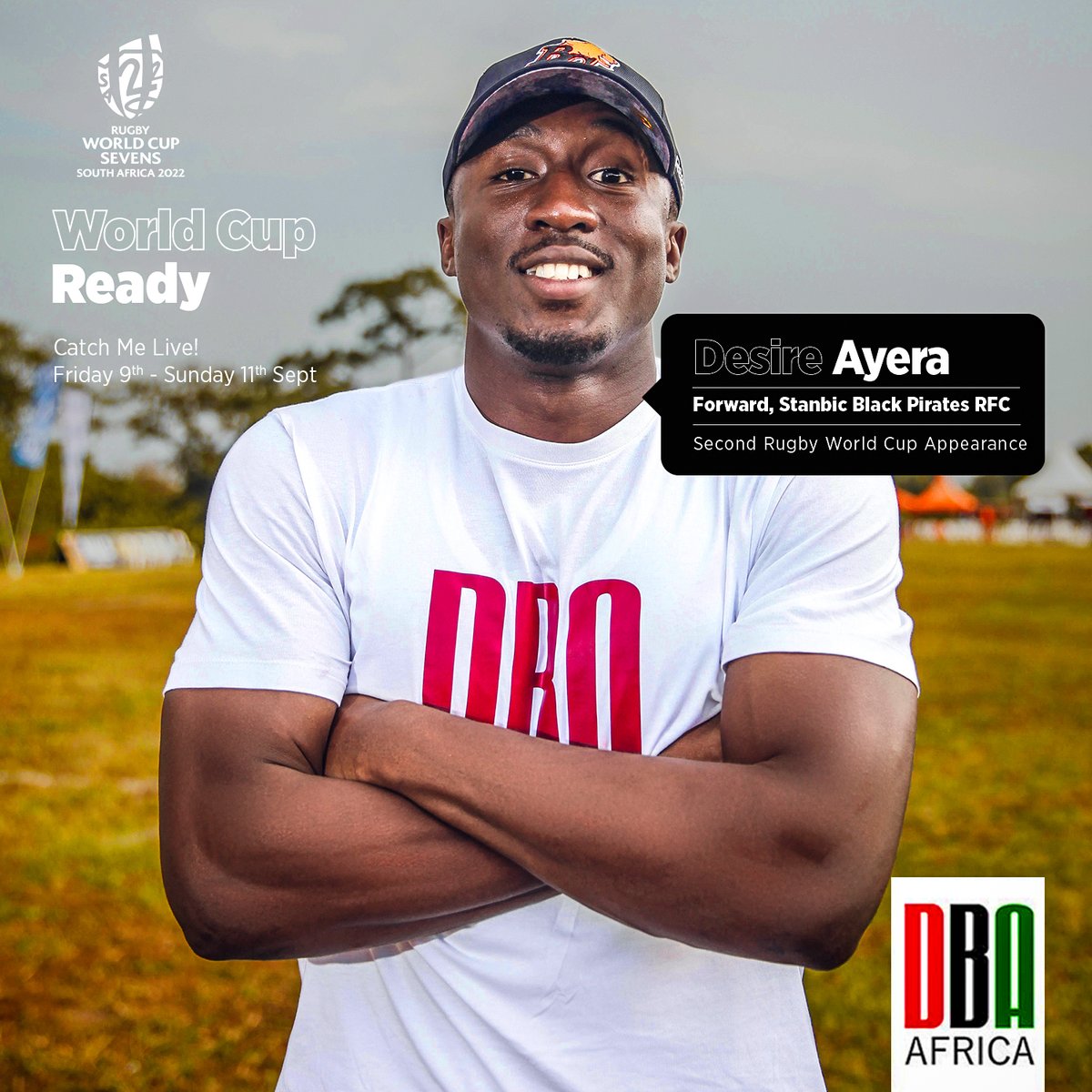 FanakaStudios's tweet photo. The Uganda Sevens team will open their campaign at the 2022 Rugby World Cup 7s against Samoa

Watch @ayera_desire LIVE in Cape town Stadium, South Africa Game 03

#HowWeSevens | @dbaafrica
| @UgandaRugby
 | @WorldRugby7s | #RWC7s | @OfficialKRU | #nilespecial7s | @Uganda_Sevens https://t.co/YdhNbpGJLj