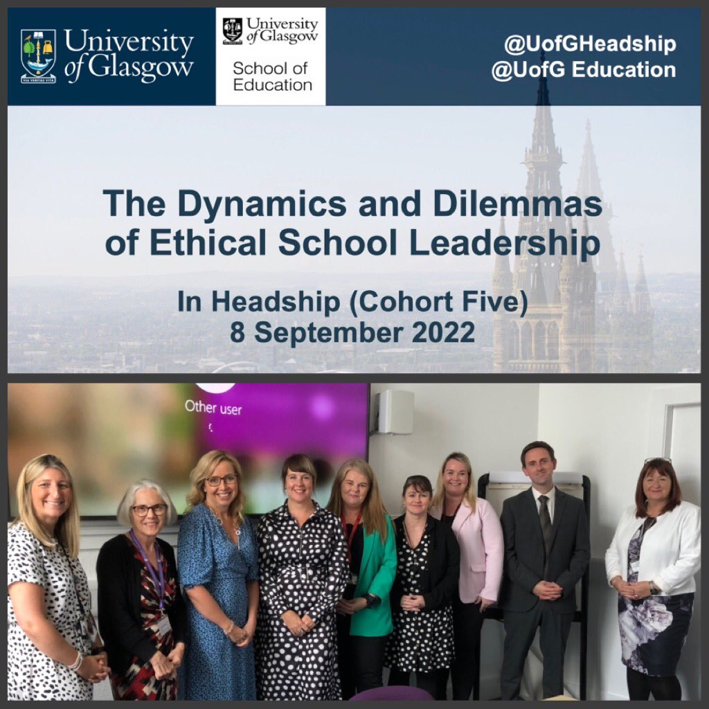 Immensely proud of these headteachers. What a privilege to hear their insights and reflections on the #ethics of school #leadership, as part of the #IH5 programme. Thank you all, and well done ✨ <a href="/UofGEducation/">School of Education</a> <a href="/UofGSocSci/">UofG Social Sciences</a> <a href="/JacquiH_Aspire/">JacquiH</a> @AliJMitchHT @julieharvie67  @Doug_GCC