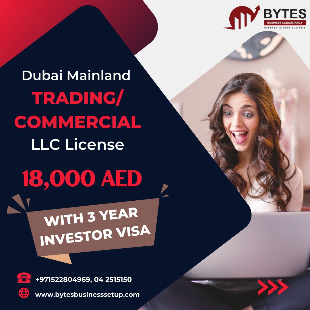 bytes_business's tweet photo. Dubai Mainland Trading/Commercial LLC License @ 18,000 AED!!!
With 10+ Activities From Same Trading Group and 3 Year Investor Visa.
*100% Foreign Ownership
*No Local Sponsor Required

#dubaimainland #100percentownership #tradinglicense #tradingllclicensedubai #LLCLicense https://t.co/JtJGnOhEVv