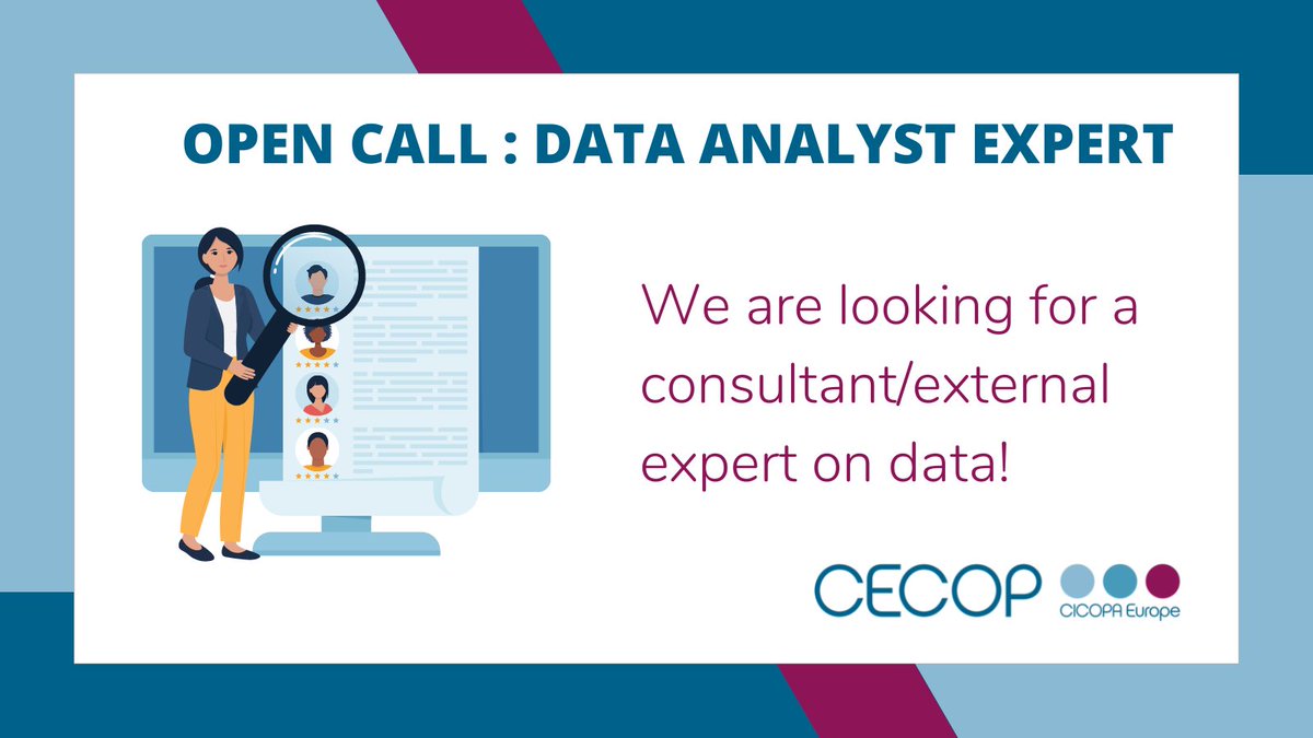 CICOPA's tweet photo. ๐ปOne week left to go!
Are you a #datawizard ๐งโโ๏ธ? Come work your magic with @CECOP_coops ๐ซ
All info โก๏ธhttps://t.co/Y0qdKWEnJI https://t.co/sDxo6heCZv