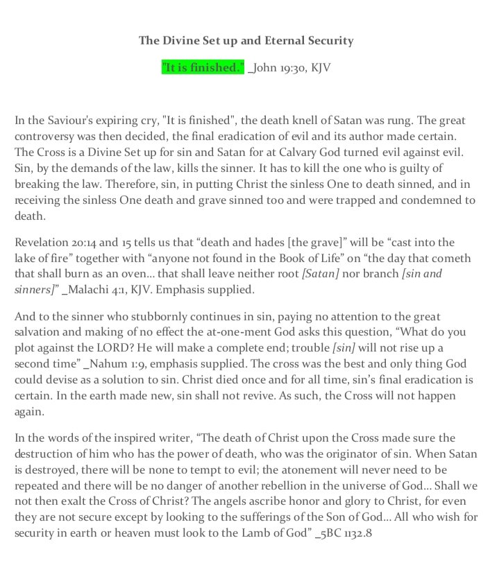 Mthi_nis's tweet image. #AtonementSeries part 5 of 6
#DivineSetup
#EternalSecurity
The Cross will never again occur.