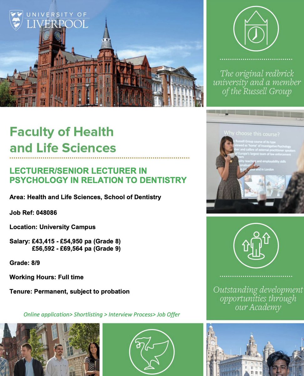 sarahRbakerDPH's tweet photo. As a health psychologist who applied for a job just like this in 2004, I can highly recommend going for it! 

The 18 years I have worked in #dentistry have been hugely enjoyable &amp; rewarding

Please RT to those interested @divhealthpsych @BPSOfficial  

https://t.co/mcSTn9sO66 https://t.co/UNwGqyGcbw