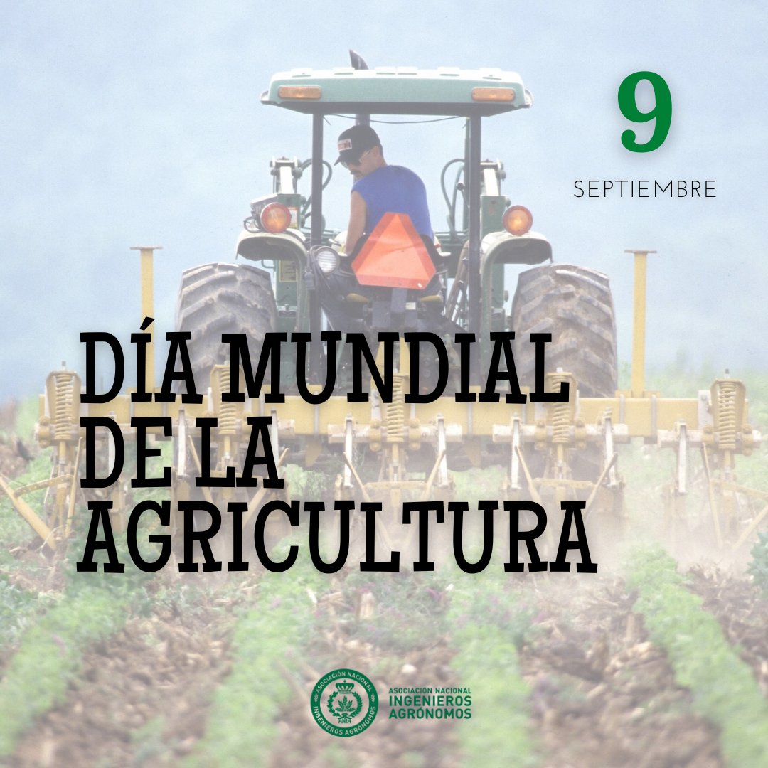 ANIAagronomos's tweet photo. 🗓️ Hoy 9 de septiembre se celebra un día muy importante, también para nosotr@s l@s #Ingenieros #Agrónomos: el #DíaMundialDeLaAgricultura 🌍🌿

👩🏼‍🌾👨🏼‍🌾 Ponemos nuestro conocimiento, sabiduría y experiencia al servicio de la sociedad para una #agricultura cada día mejor. https://t.co/IDCGqa5iSX