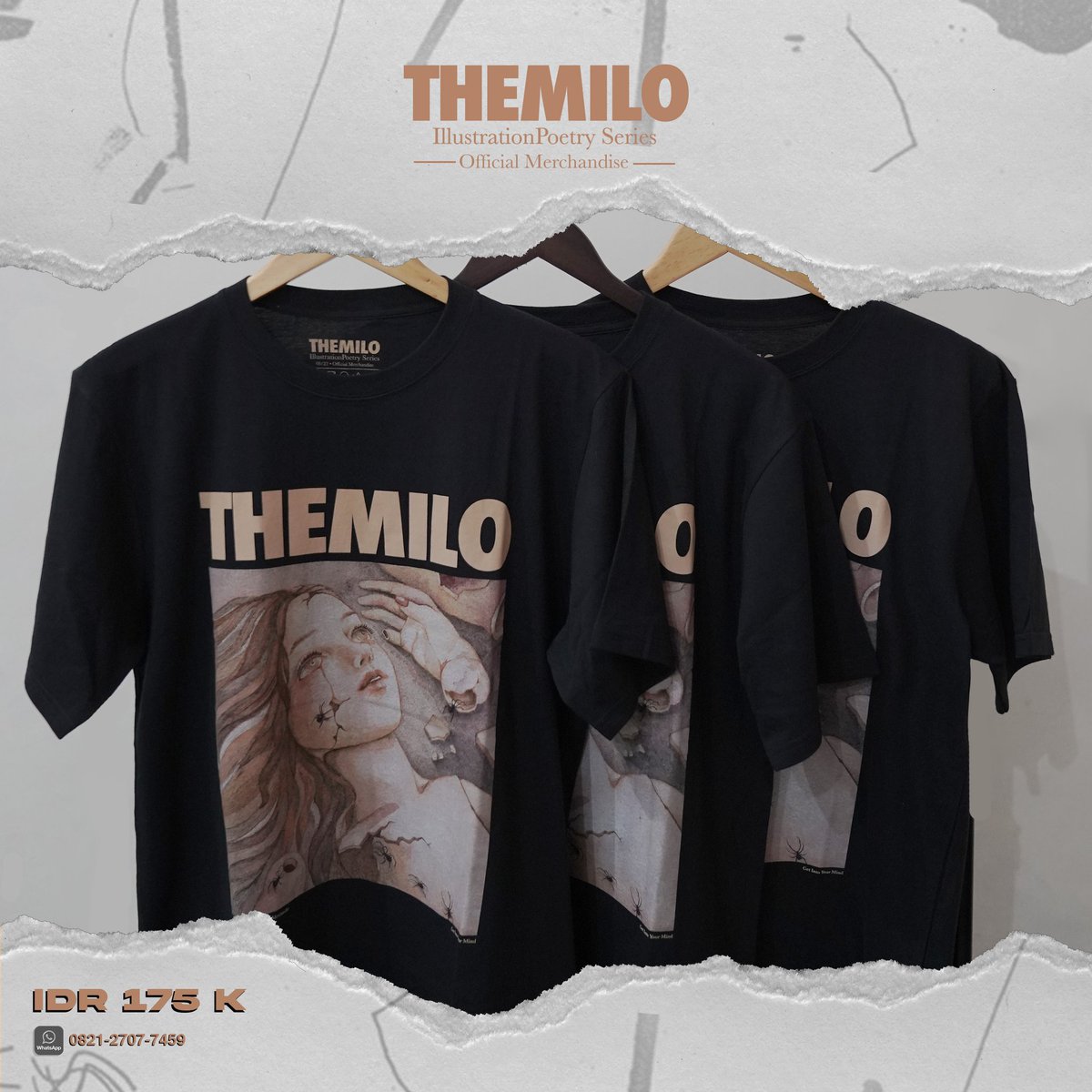 Themiloband's tweet photo. tees merchandise teranyar dari @themiloband bisa langsung dibeli via whatsapp di nomor kontak: 082127077459 yuk beli yuuk, stok terbatas!

#themiloband #themilo #illustrationpoetry https://t.co/7OS7MwEjAa