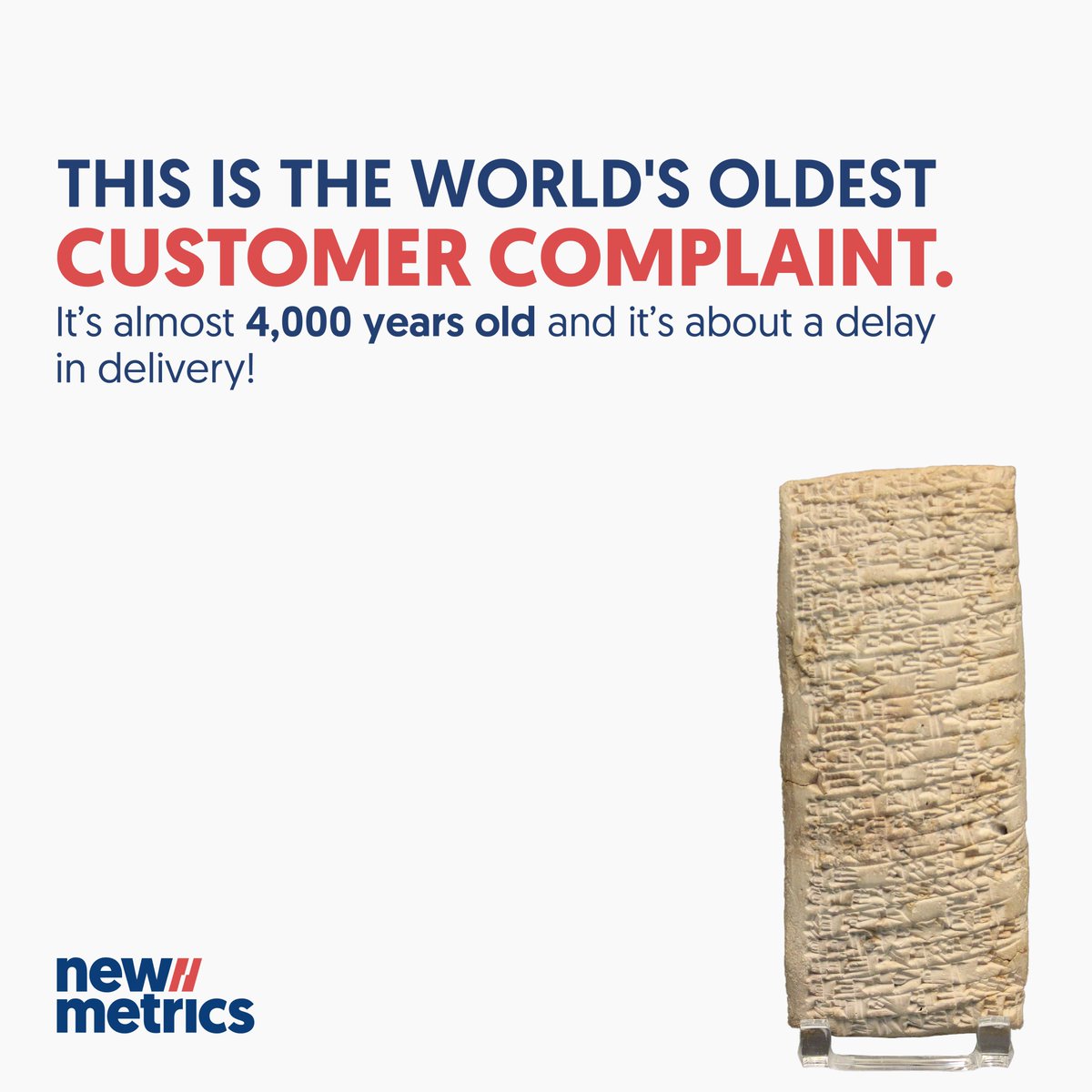 From clay mail to email, customer complaints will always happen as long as commerce exists. Experience has been a key customer priority for 4,000 years and will remain so.

#customerexperience #experiencemanagement #cx #customerloyalty