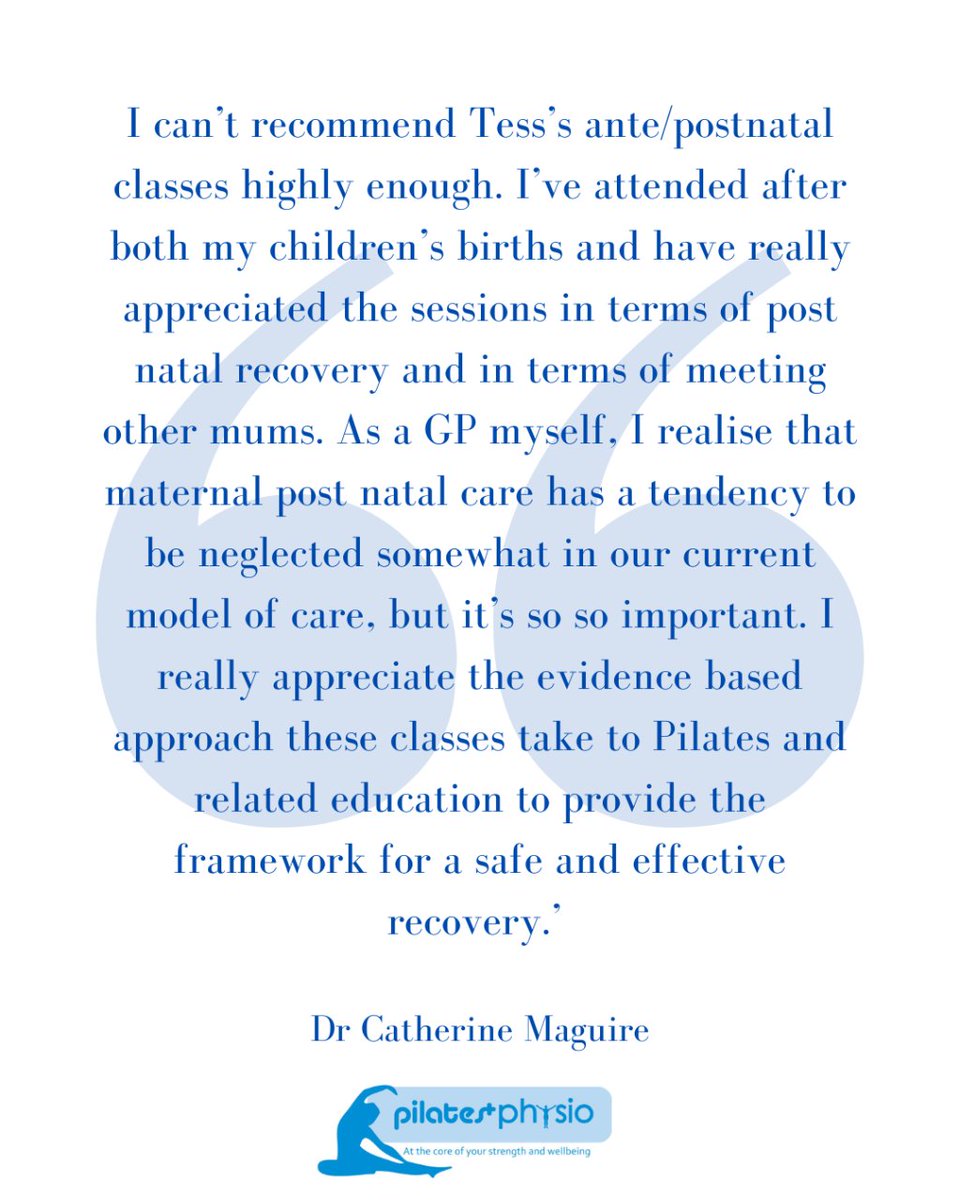 PilatesPlusPhys's tweet photo. ANTENATAL AND POSTNATAL CLASSES

We loved this review about our antenatal and postnatal classes so we had to share!

If you're looking for effective, safe classes in your pregnancy or postnatal period, email us for more information on our classes! https://t.co/JxkQKU761d