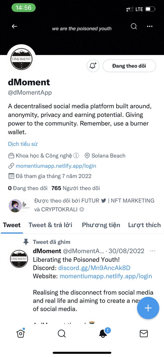 vxtruong29's tweet photo. @FUTURISNFT @dMomentApp good luck for us!!!! https://t.co/a4kIbXXfB3