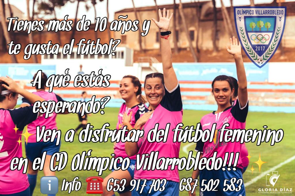 OlimpicoVdo's tweet photo. 📍Hagamos que el fútbol femenino fluya en Villarrobledo
📢Si tienes más de 10 años, y quieres aprender, disfrutar y competir jugando al fútbol te esperamos en el @OlimpicoVdo 
Chicas tenéis sitio para todas en las distintas categorías 
Sé una guerrera Olímpica!💪
#somosolimpicos https://t.co/YoGl4XgOlK