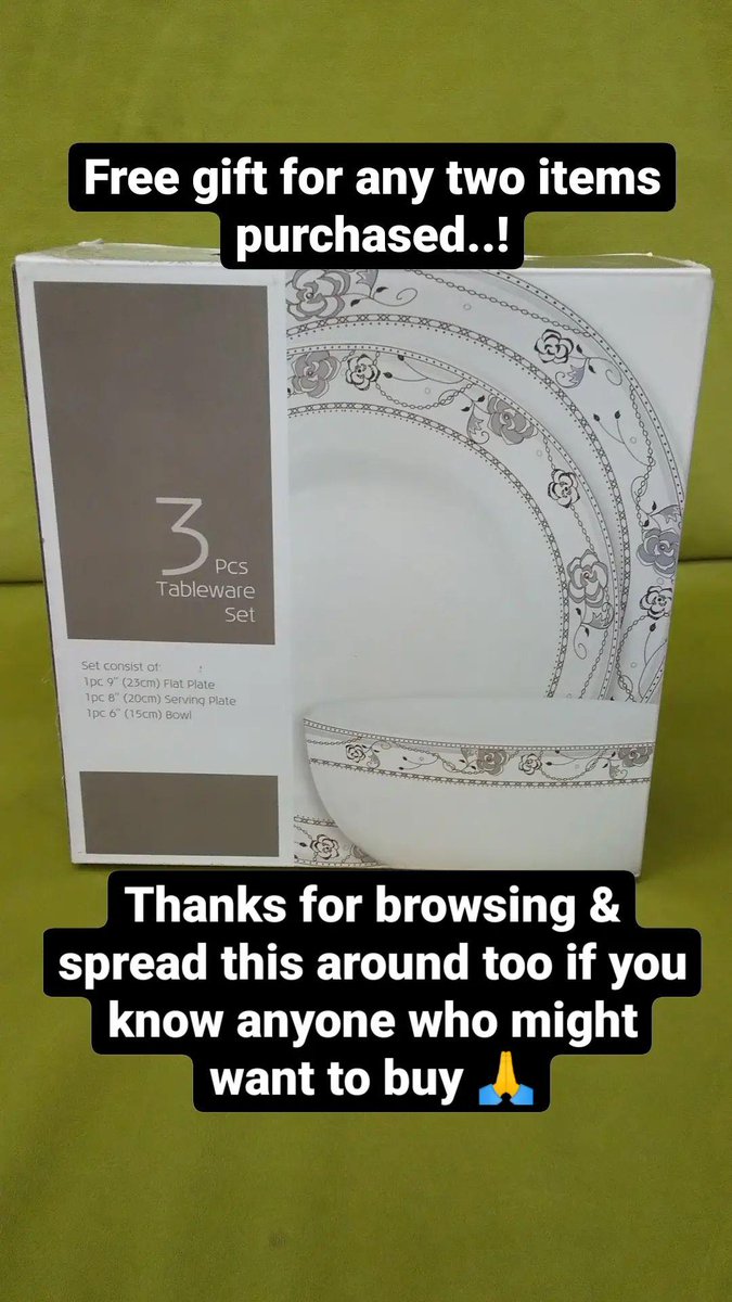 sicastarlight's tweet image. Hello friends! My mom have some appliances from her business &amp;amp; she&apos;s selling them off to raise funds for groceries, bills &amp;amp; her vitamins
🧵
- All brand new (but old stocks)
- Self pickup only @ Bandar Seri Putra, Selangor
- Cash &amp;amp; carry

Thanks a bunch &amp;amp; DM me for any details.