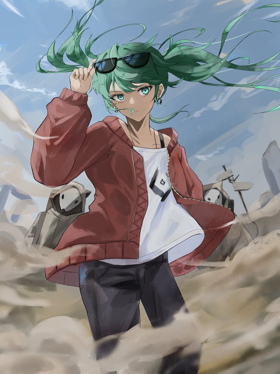 初音ミク「砂の惑星#初音ミク#イラスト 」|おかすけのイラスト