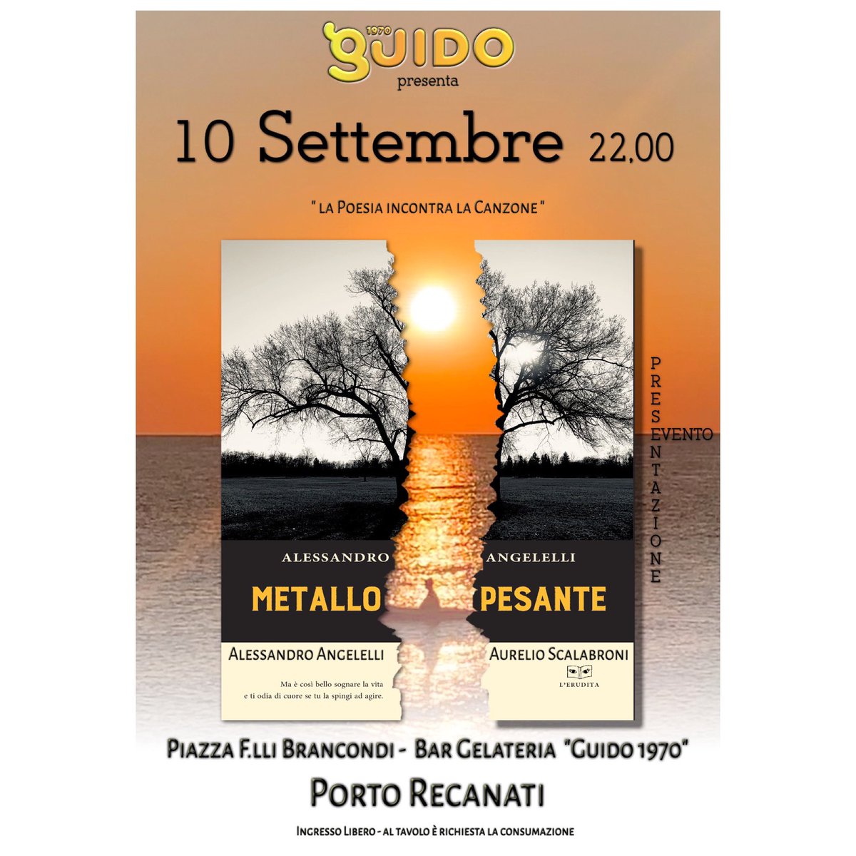 AleAngelelli's tweet photo. Poesia e Musica, what else? #musica #poesia #portorecanati #portorecanatiturismo #libri #scrivere #poesie #marche #eventi #metallopesante https://t.co/gBaduc52GX