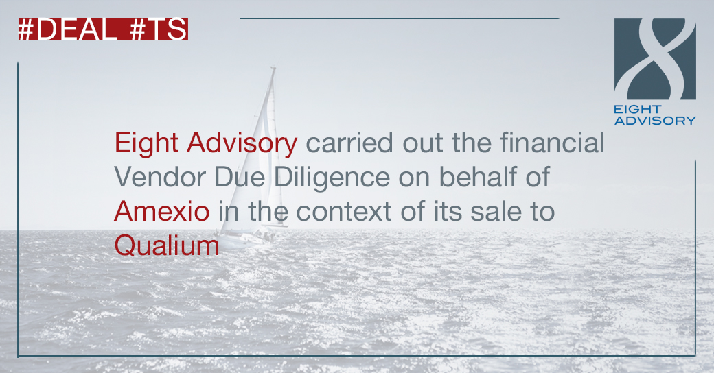 Eight Advisory (@8advisory) on Twitter photo .<a href="/8Advisory/">Eight Advisory</a> carried out the financial Vendor Due Diligence on behalf of <a href="/AmexioExpertECM/">AmeXio</a> in the context of its sale to <a href="/QualiumInvest/">Qualium Invest</a>.
👏 Congratulations to our team led by <a href="/NabilSaci/">Nabil Saci</a>.
To read the press release: lnkd.in/e_J4-4Uf .<a href="/8Advisory/">Eight Advisory</a> carried out the financial Vendor Due Diligence on behalf of <a href="/AmexioExpertECM/">AmeXio</a> in the context of its sale to <a href="/QualiumInvest/">Qualium Invest</a>.
👏 Congratulations to our team led by <a href="/NabilSaci/">Nabil Saci</a>.
To read the press release: lnkd.in/e_J4-4Uf