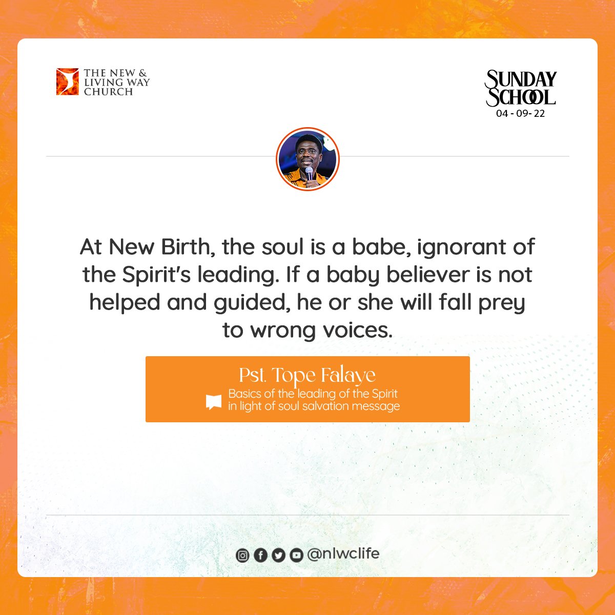 nlwclife's tweet photo. SUNDAY SCHOOL EXCERPTS!

Beloved, 

Last Sunday, we continued the Sunday School series themed; 'How to be Led by the Spirit of God'.

Here are excerpts to refresh your heart and mind. 

Please stay blessed and enjoy the Spirit!

#SundaySchoolExcerpts
#NLWC https://t.co/RYtlyIfXPj