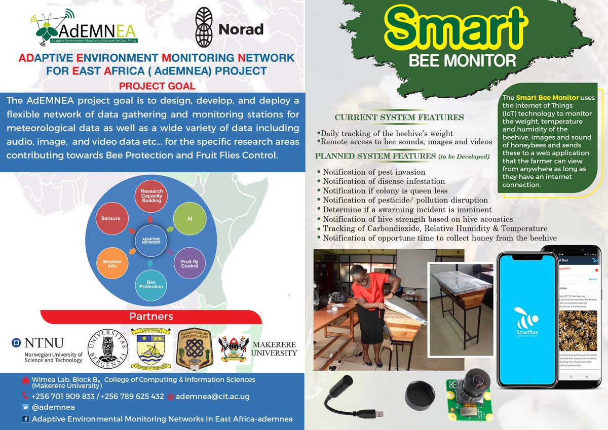 ademnea's tweet photo. The 11th National Honey Week (Day 2).
@TUNADO_Bees @MAAIF_Uganda @MinistrySci 
#SmartBeeMonitor
@NTNU https://t.co/Q9S56DRIiX