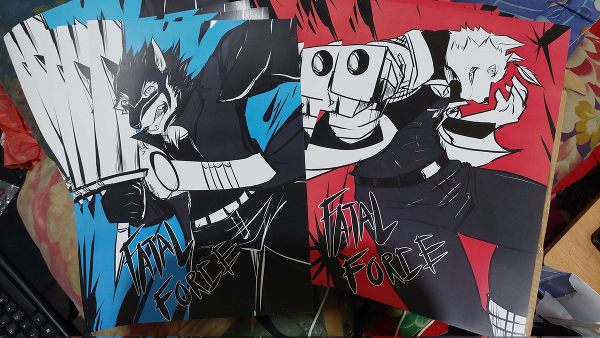 DarkDragon563's tweet photo. Some sample product for poster, mug and badge https://t.co/FyNJhFTqA4