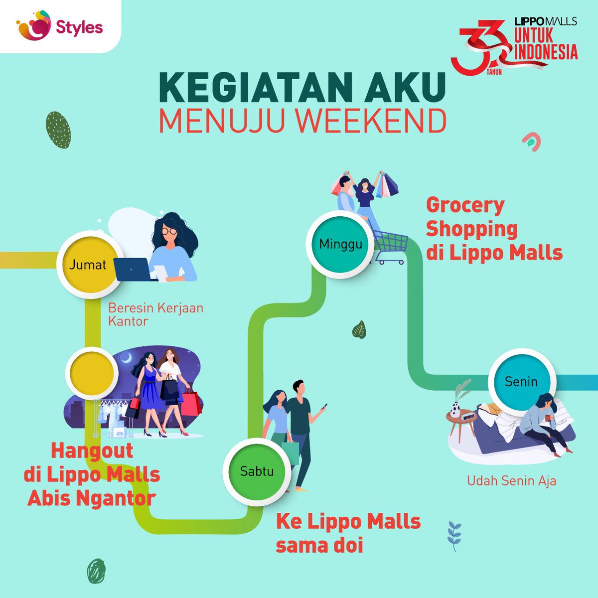 Siapa nih yang udah ngerencanain kegiatan di weekend kali ini? Coba komen di bawah!

#UntukIndonesia #33TahunLippoMalls #LippoMalls #LippoMallsIndonesia
