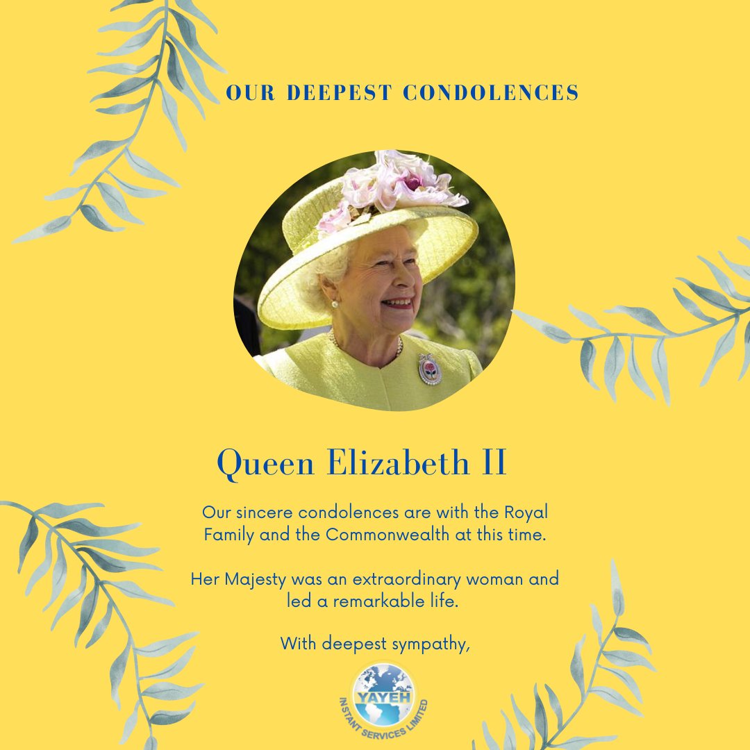 On the passing of Her Majesty, Queen Elizabeth II, we would like to express our heartfelt sympathy to the @Royalfamily and all those whose lives she touched. Her Majesty was an extraordinary woman and led a remarkable life.