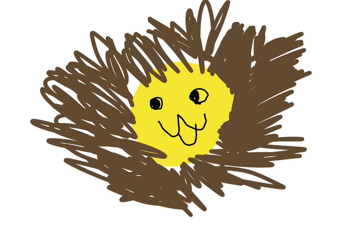 最近いろんなことに脳内フル稼働してて全然絵が描けない…ので娘1年生が描いたライオンあげときますね… 