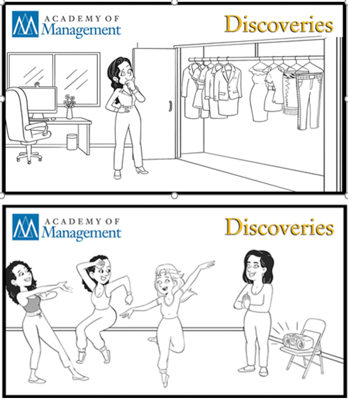 I love visuals as much as the next person but is this really how we want to portray women in management @TheAOM @AOMConnect? @womenofob @womeninhighered @academicfemale @academicchatter