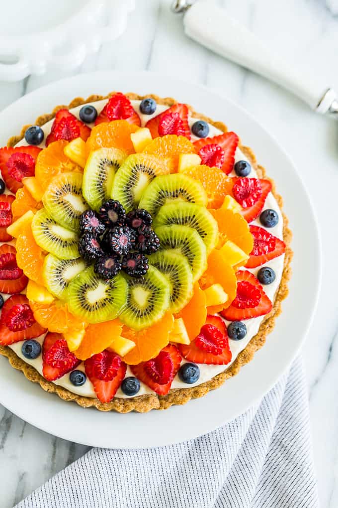 I made the cheesecake and added the fruits on top