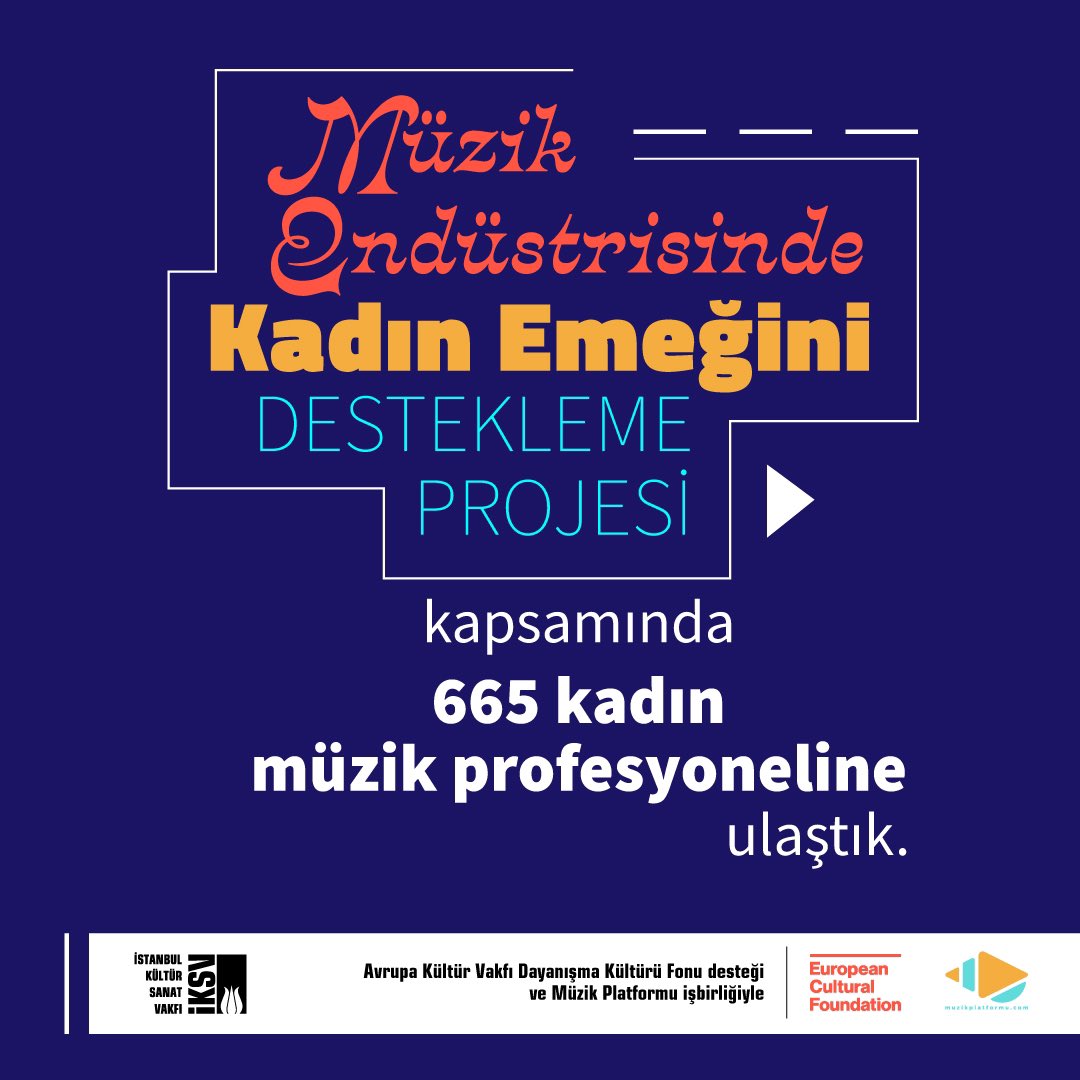 IKSV ile birlikte gerçekleştirdiğimiz “Müzik Endüstrisinde Kadın Emeğini Destekleme Projesini” tamamladık.

muzikplatformu.com web sitesinde anketi dolduran kadın müzik emekçilerine tek seferlik maddi destek sağlandı.