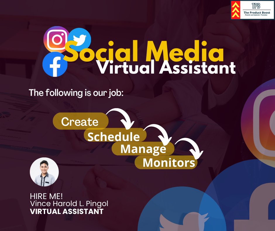 PingolHarold's tweet photo. Is it difficult for you to handle your social media accounts while you are taking care of your other appointments? Don’t worry, a social media virtual assistant got your back. Hire me as your social media virtual assistant! 📲📅 https://t.co/7uyvmRYl1V