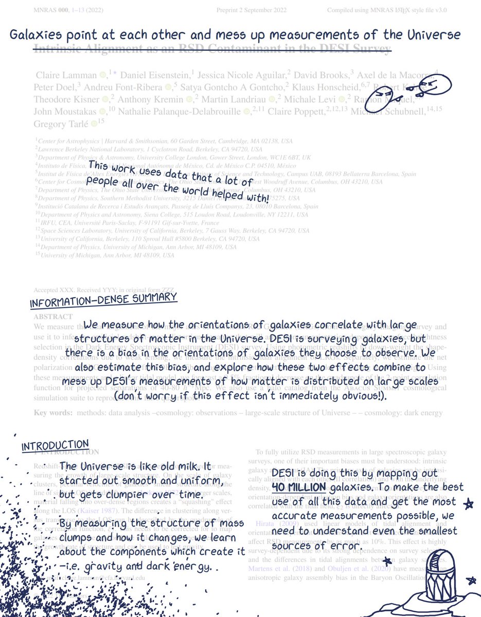 ClaireLamman's tweet photo. My paper is out today!!

To make our science accessible, I tried something new and scribbled @xkcd-ish notes over it: https://t.co/wcLY16HYo1
I’m excited to see what y'all think of this idea

Full paper: https://t.co/KCIj6YePYt
Thread about untangling the universe starts here 🧵 https://t.co/ua0jNq8vz1