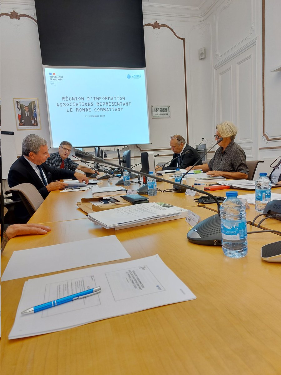 ANOPEX1's tweet photo. L'#ANOPEX a participé à  la réunion d'information d'associations du monde combattant ce 9 septembre à la @Cnmss_fr à Paris pour un point de situation des actions menées pour les pensionnés #PMI, sur les maisons #ATHOS et la #MNBS avec le @SGArmees et l'#ONACVG https://t.co/JspjKNYwdf