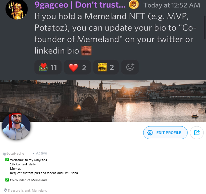 Captz. JotaHache ❤️ memecoin tweet media
