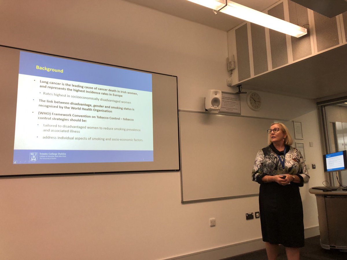 SocSocMed's tweet photo. Great presentation by @hayesc94 #SSMPresident on #smokingcessation intervention programmes #Ireland in #socioeconomicdisadvantaged women #SSM2022 https://t.co/tHaQKv3sS6