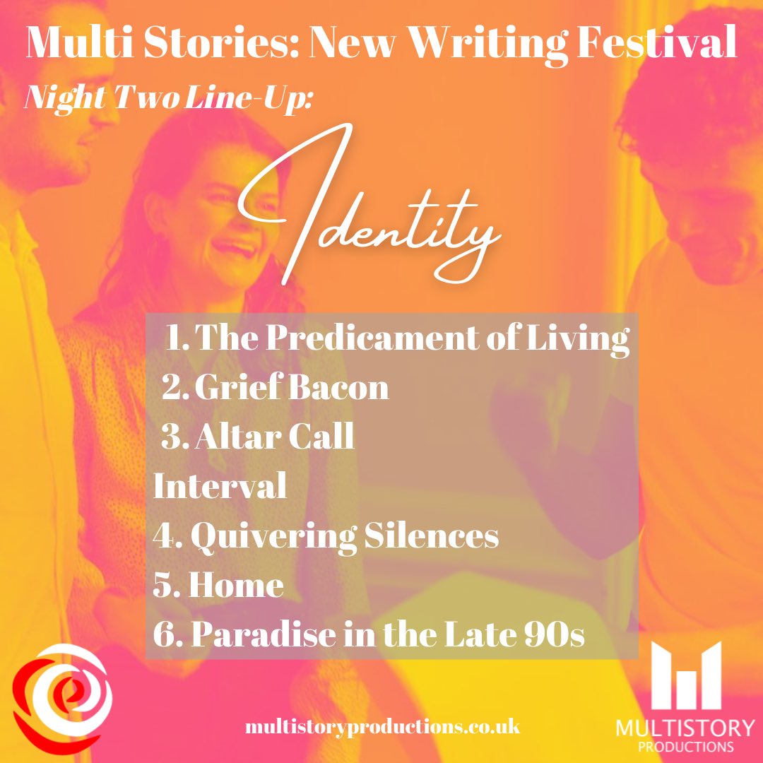 The Bread & Roses Theatre (@breadandrosestc) on Twitter photo Second night of Multi Stories: New Writing Festival continues tonight with ‘Identity’
Only a few tix left! 
breadandrosestheatre.co.uk 
<a href="/MultistoryProd/">Multistory Productions</a> Second night of Multi Stories: New Writing Festival continues tonight with ‘Identity’
Only a few tix left! 
breadandrosestheatre.co.uk 
<a href="/MultistoryProd/">Multistory Productions</a>