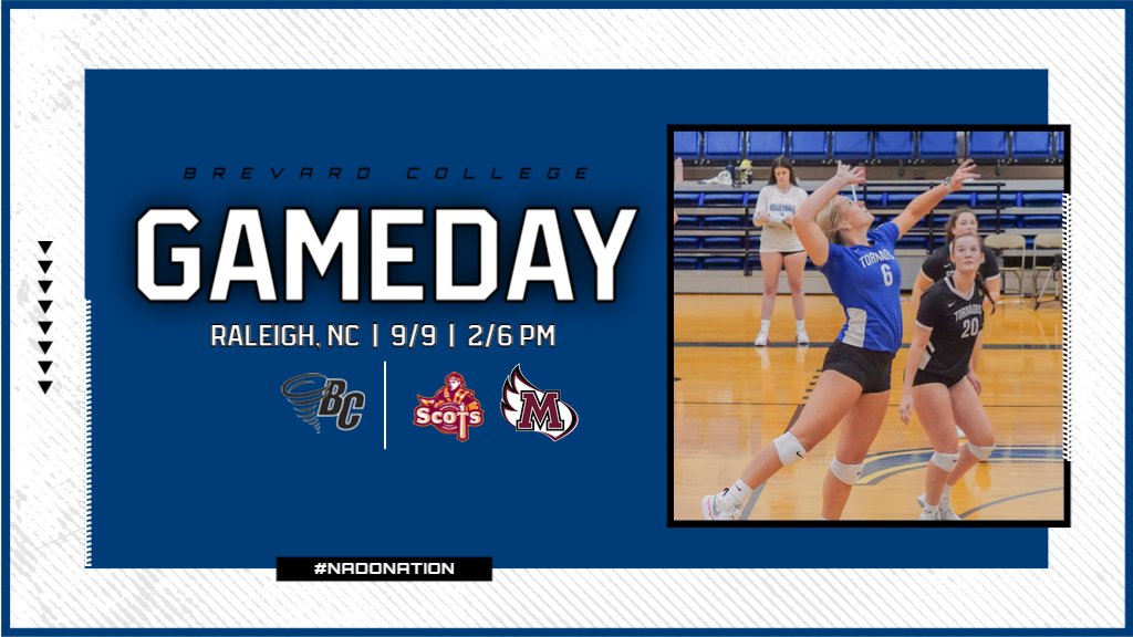 Volleyball: GAMEDAY - <a href="/BC_VB/">Brevard College Volleyball</a> begins a two-day weekend tournament this afternoon

🆚 Maryville/Meredith
📍 Raleigh, NC
⏰ 2/6 PM
📊 bit.ly/3d1fpzD / bit.ly/3eHnXfK
📺 bit.ly/3xb8tqs

#NadoNation #d3vb