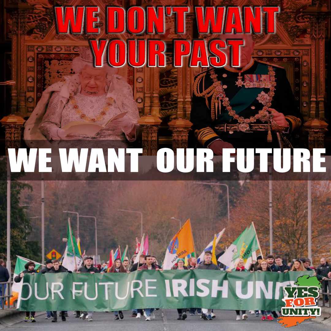 UnityYes's tweet photo. WE DON’T WANT YOUR PAST

WE WANT OUR FUTURE

#IrishUnity #IrishUnityNow #IrishTwitter https://t.co/07u4l0OdNG