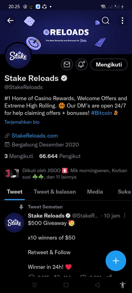 suhermanHOKI's tweet photo. @TheBroAMG @StakeReloads https://t.co/6xFY1v4G25