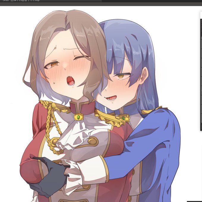 うーん、やはり開けた口から唾液が伸びてるの最高に良いな☺️🫶 