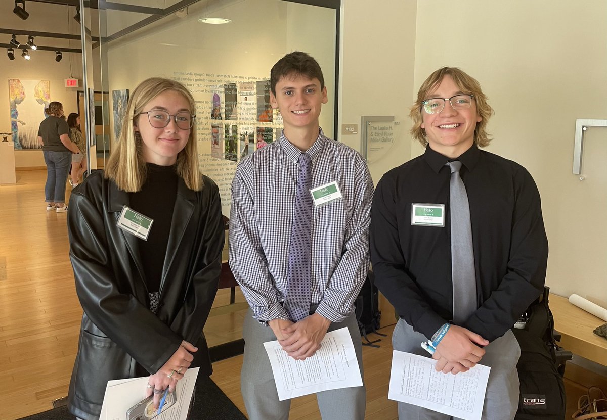 .<a href="/TVHS_VIKINGS/">TVHS_VIKINGS</a> Global Scholar students Annaleigh Jett, Jacob Robins &amp; Luke Sachs spent the day at Otterbein University yesterday where they learned about and discussed various cultures. They represented Viking Nation well! #VikingPride