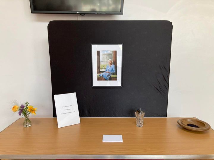 If you want to send condolences to the Royal Family, we have cards of condolence you can come and sign. Our doors will open until 4pm and then again from 8pm for a prayer meeting memoriam.
From Sunday there will be a formal Book of Condolence.