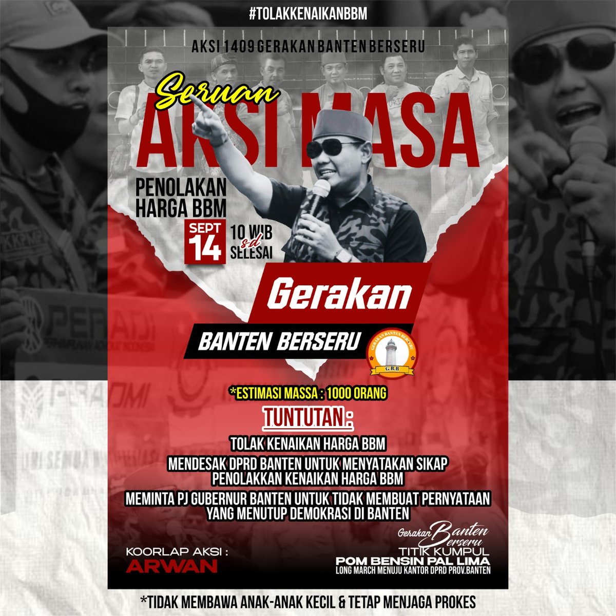 TigaAlamAnyer's tweet photo. Aksi GBB - Gerakan Banten Berseru https://t.co/QWdmhHdVjW
