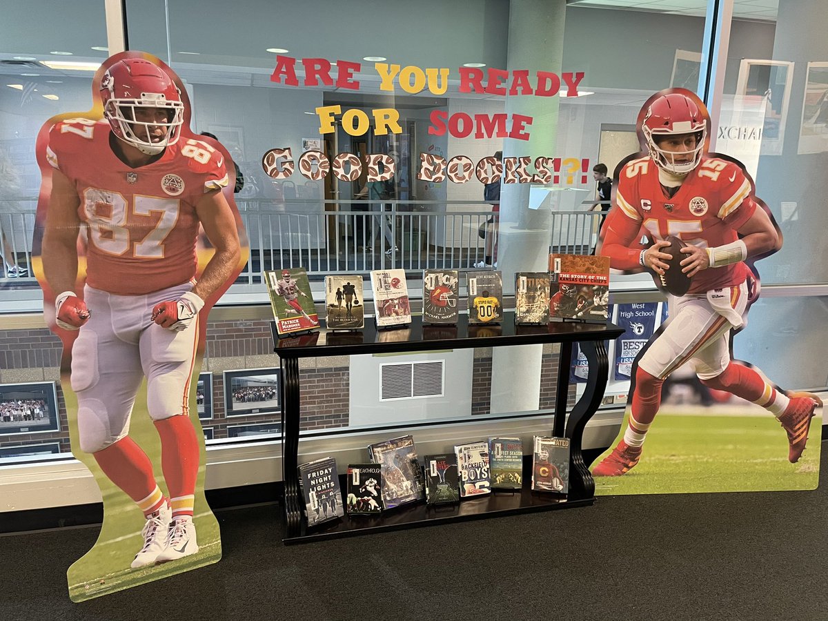 It’s RED FRIDAY, Titans! Come take your picture with Patrick and Travis and then checkout a good book!