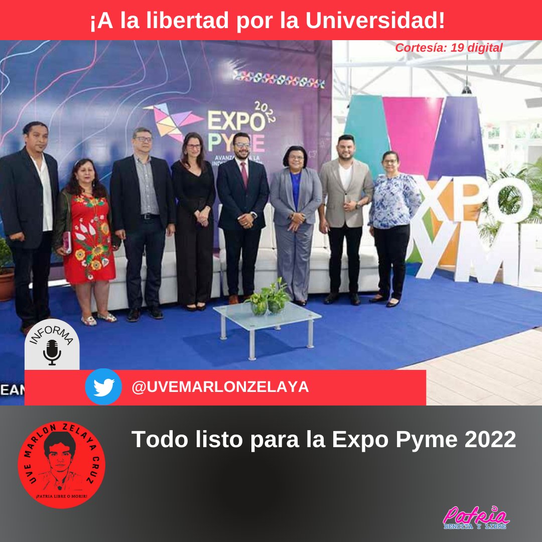 uvemarlonzelaya's tweet photo. Todo listo para la Expo Pyme 2022
#Nicaragua
#PatriaBenditayLibre https://t.co/kz9OEHgUjS