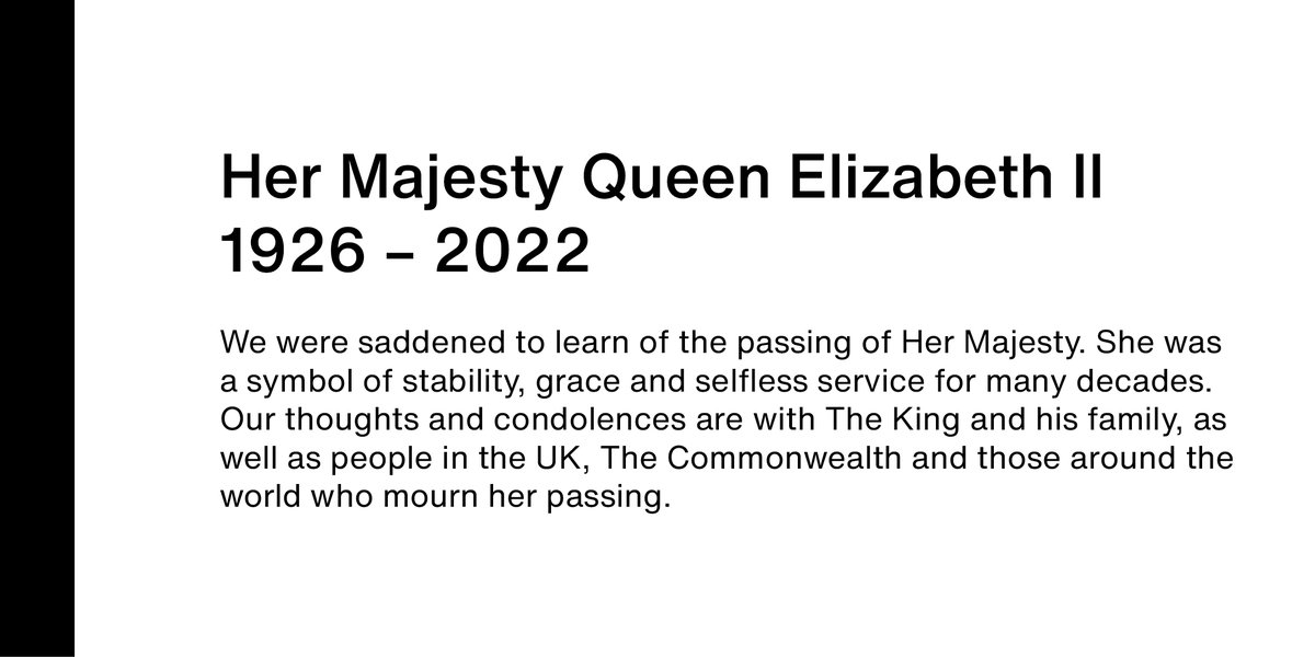 Her Majesty Queen Elizabeth II 1926 – 2022